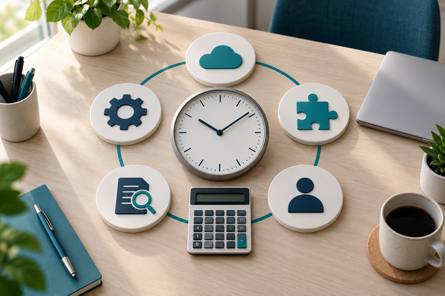 A worksheet comparing software subscription costs with setup, correction and owner time.